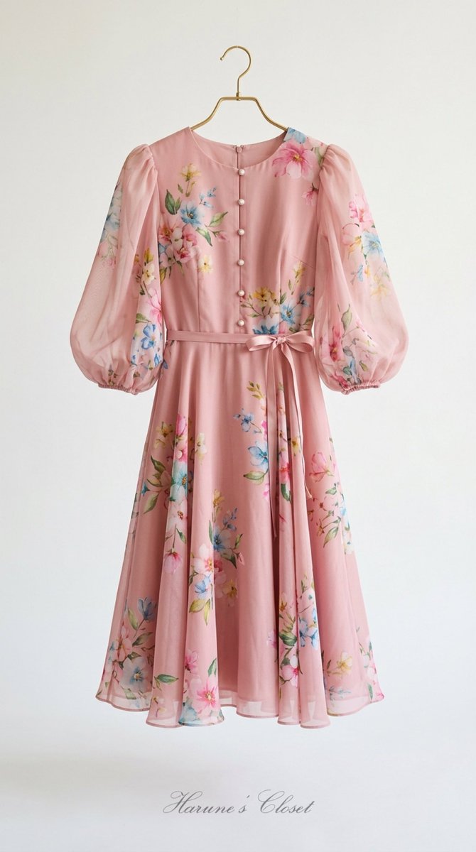 harune_closet's tweet image. 春先取りワンピ🌸
ふんわりパフスリーブで軽やかに。
良かったら着てみてね✨
#harunecloset #aifashion