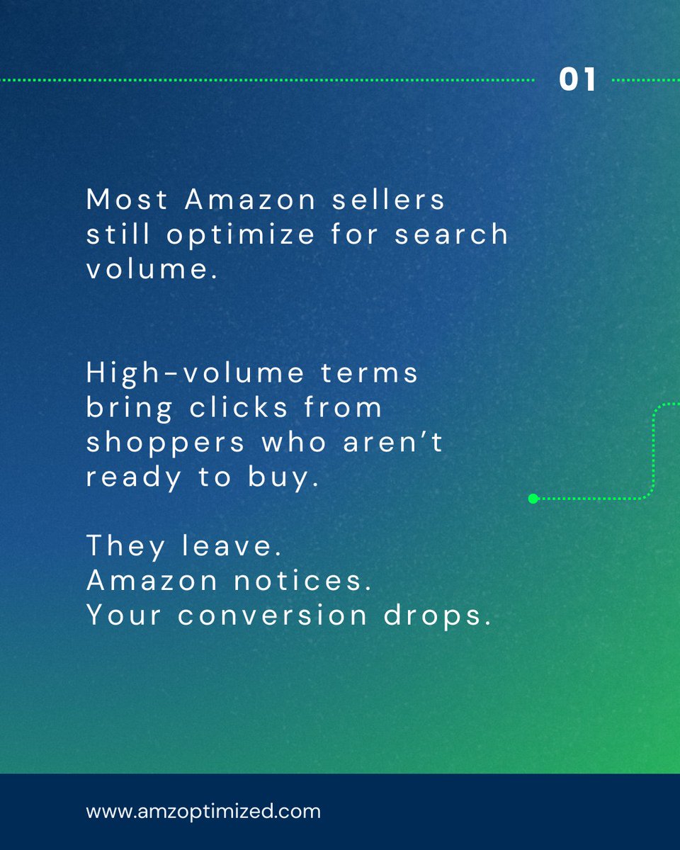 amz_optimized's tweet photo. Big keywords look good, but often bring the wrong traffic.

“Weddings” had 700K searches and zero purchases.

“Gold table numbers 1–30” had 1.5K searches and a 22.2% conversion rate.

Smaller, high-intent keywords drove 15x more sales. https://t.co/FgclI274RJ