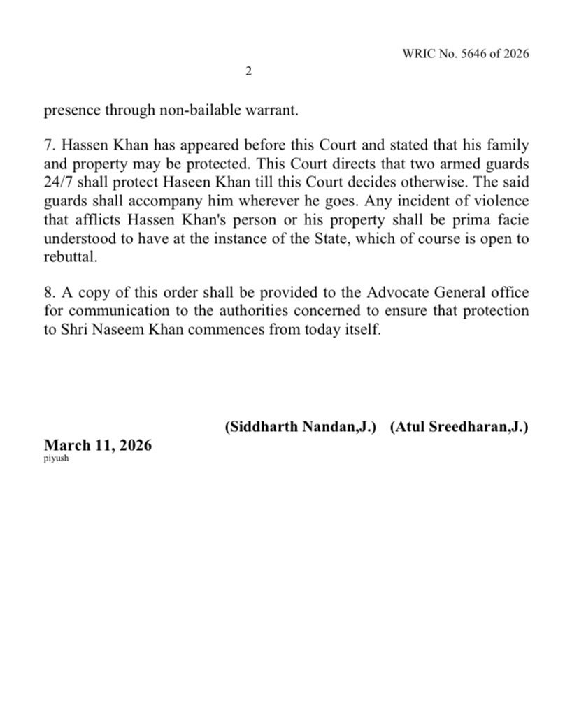 AIlahabad High Court orders police protection for a house threatened with bulldozer action in the case related to offering of Namaz in a private property. 

A Bench led by Justice Sreedharan orders 24×7 armed police protection for the owner of the house.   

The Bench warns that