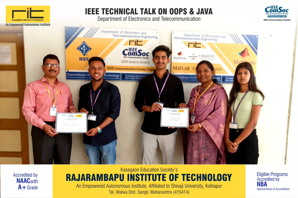 ritindia1983's tweet photo. 🚀 IEEE Technical Talk on OOPS &amp; JavaOn 20 Feb 2026, the IEEE Communication Society organized a student-to-student technical session for S.Y. https://t.co/jQq9400LSP students on “Flow of OOPS to Core Java.”fundamentals.#IEEE #IEEEComSoc #OOPS #CoreJava #PeerLearning https://t.co/jthZfUCjyn