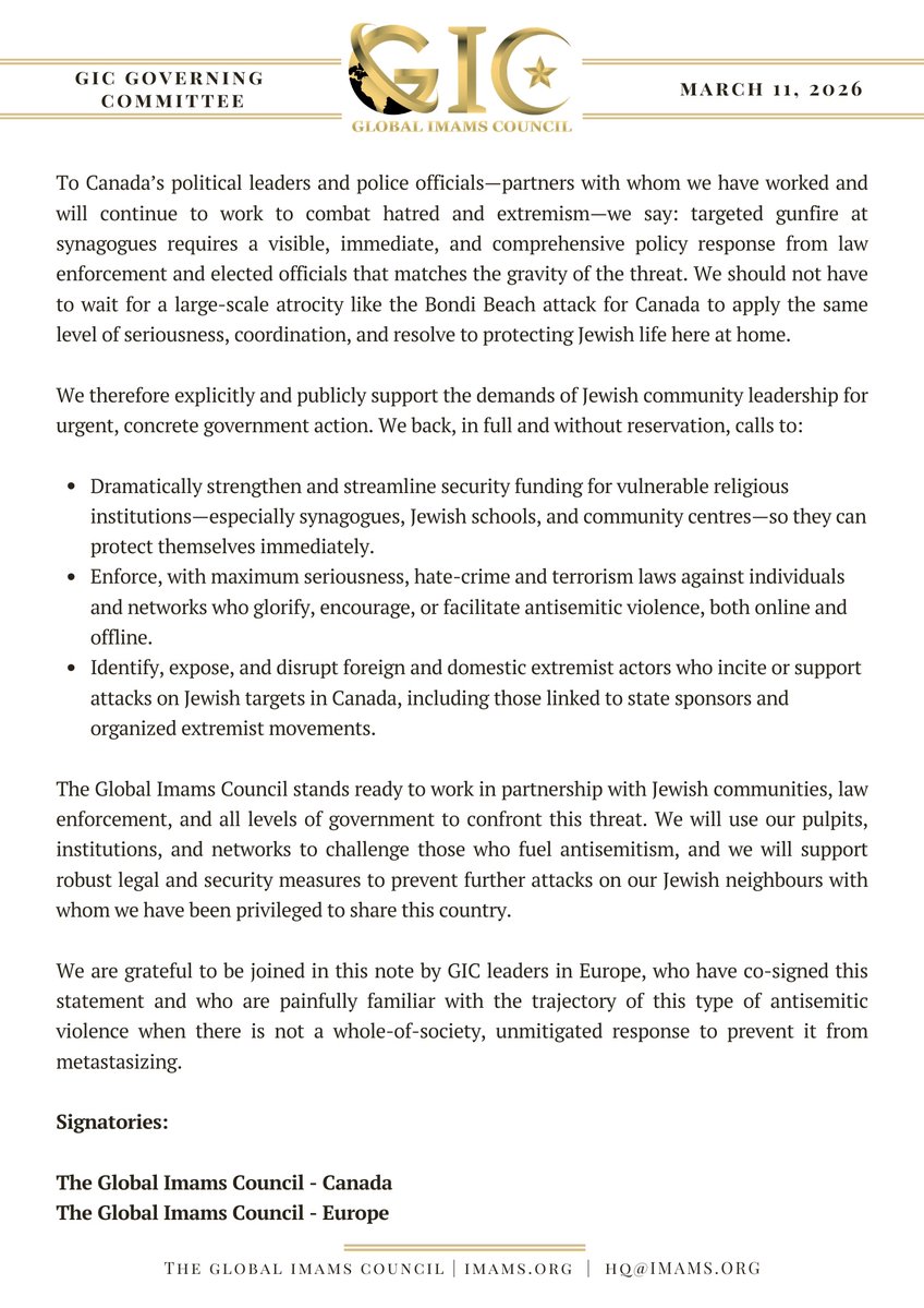 Global Imams Council (GIC) tweet media