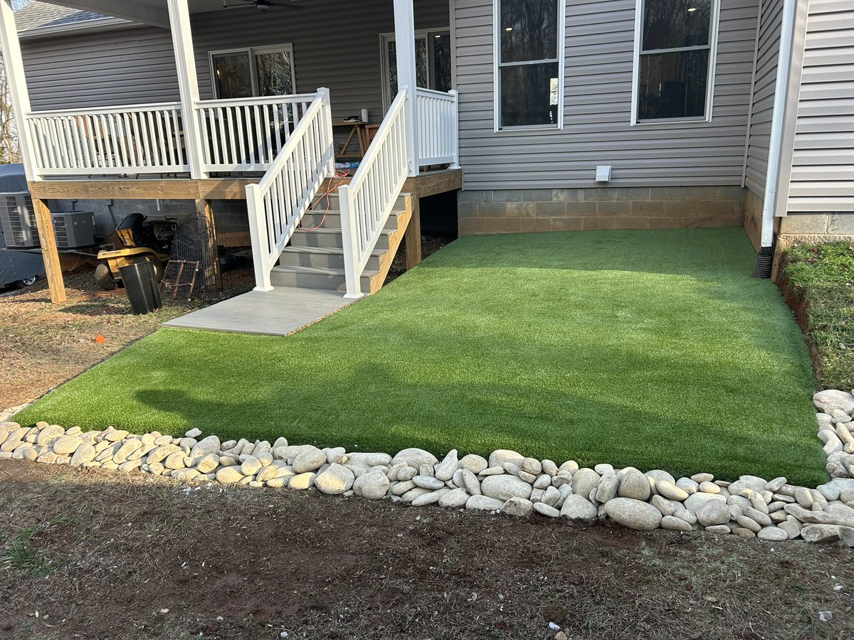 CScottS70's tweet photo. Transforming your yard to easily maintained artificial grass seems to be catching on here in East Tennessee! https://t.co/35XQd7xD8I