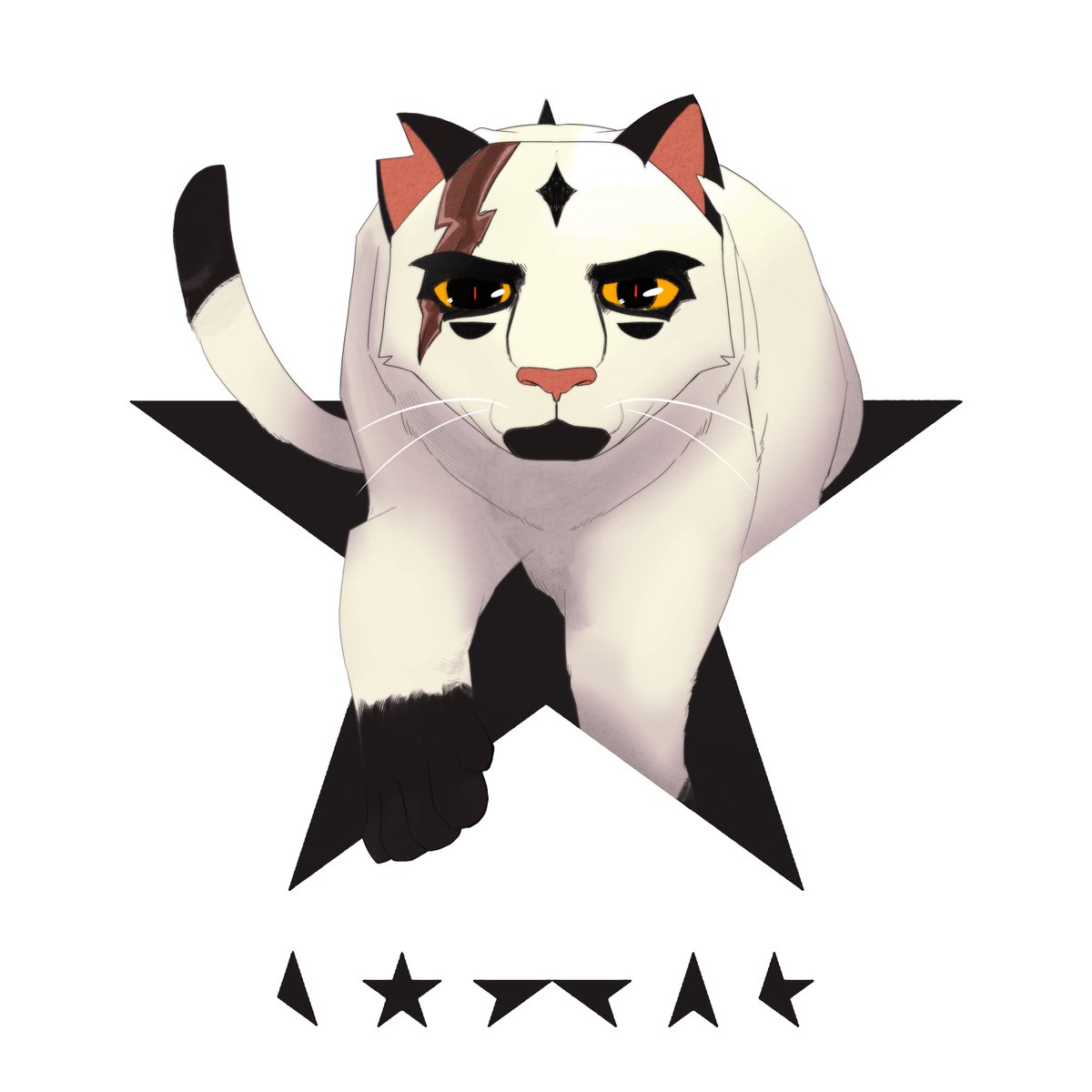 Something happened on the day he died
Spirit rose a metre and stepped aside
Somebody else took his place, and bravely cried
(I'm a Blackstar, I'm a Blackstar) #warriorcats #wctwt #art