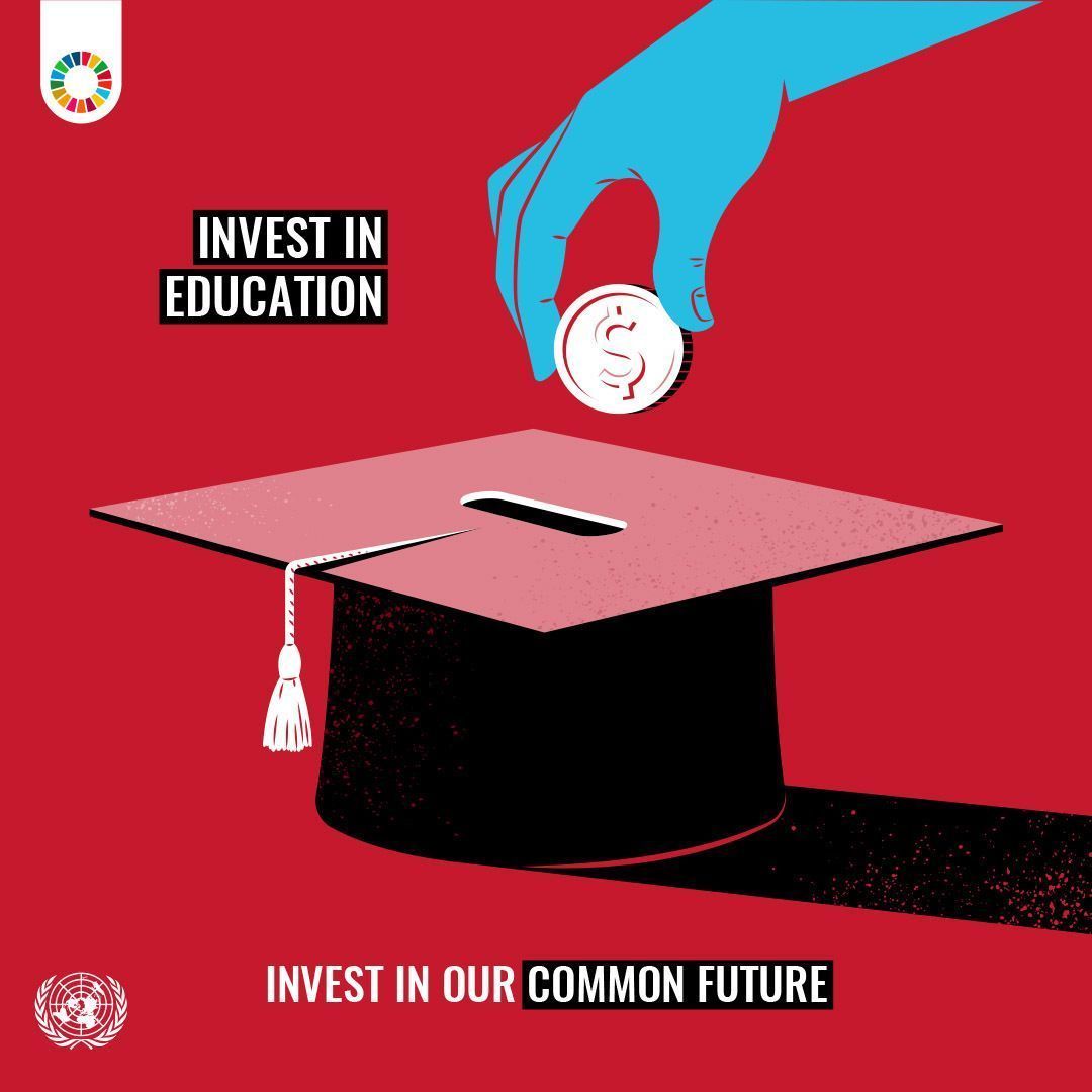 UNGeneva's tweet photo. 💡 Every cent spent on education creates a bigger effect that transforms lives and communities.

Let's commit to investing in education to empower future generations, reduce inequality, and drive #GlobalGoals. 

https://t.co/aba8pi9yom 
#EducationForAll https://t.co/xYZCZP3hAz