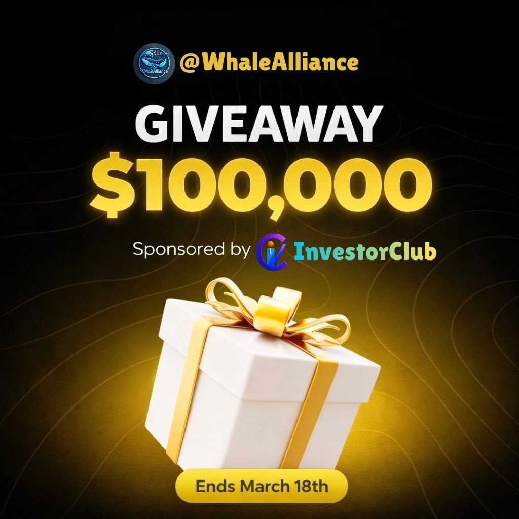 🎉 10K FOLLOWERS GIVEAWAY

3 WINNERS! 🎉

🥇1st place: $300 SOL 
🥈2nd place: $160 SOL
🥉3rd place: $100 SOL 

To enter:

1. Follow me <a href="/InvestorClubCom/">InvestorsClub🚀</a>  &amp; 
<a href="/whaleAlliance/">Whale Alliance</a>
 
2. Like + repost this
3. Comment your $SOL wallet address

Good Luck! 🚀 #Solana #GIVEAWAY