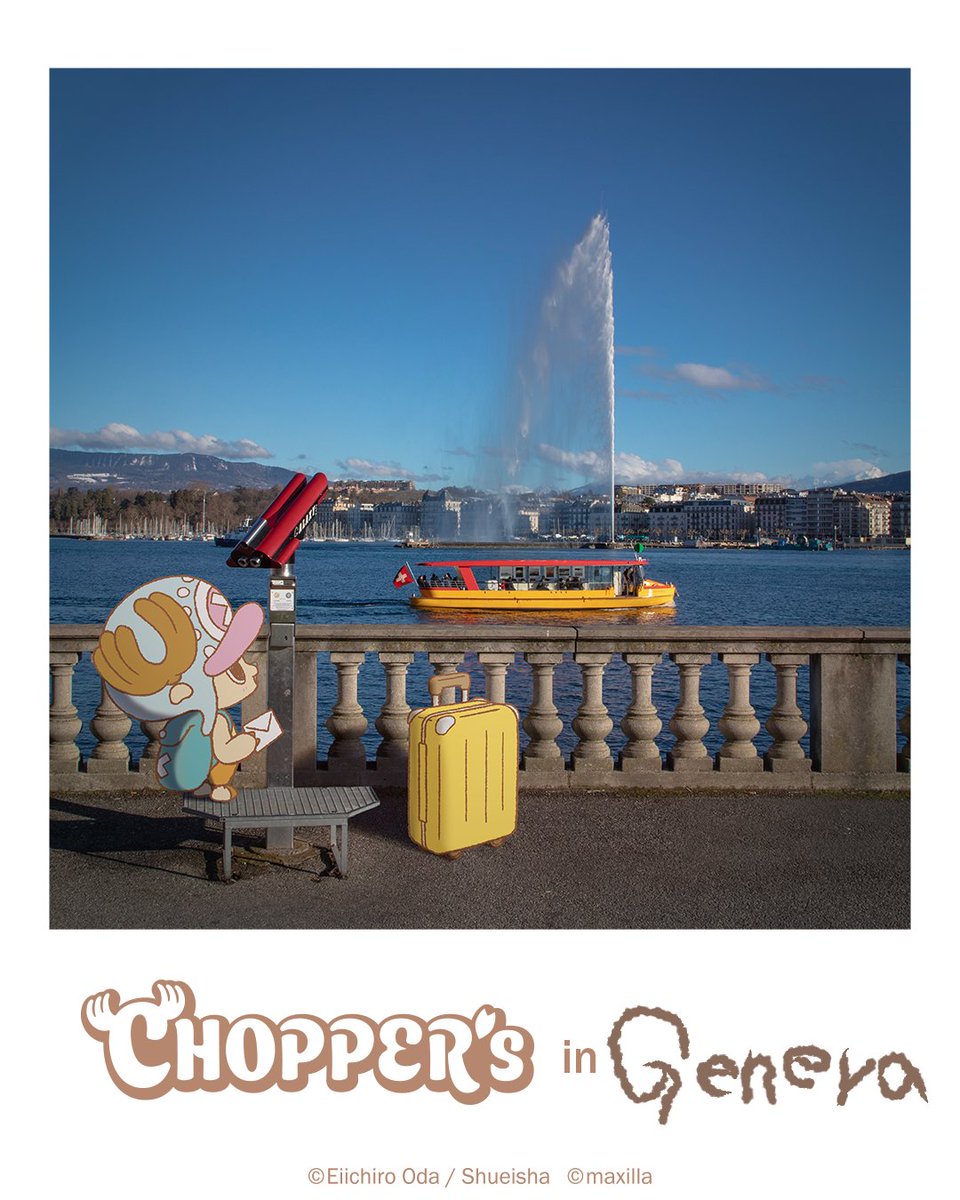 choppers_op's tweet image. スイスのジュネーブにやってきた🇨🇭✈️
ついに明日・・・✨

Finally arrived in Geneva, Switzerland. Tomorrow is the big day…
#CHOPPERS_ONEPIECE #Geneva