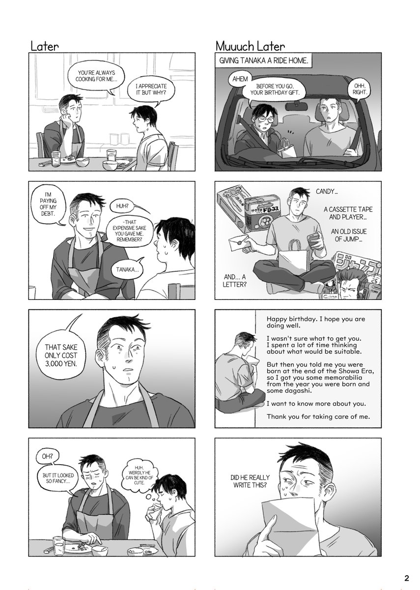 Another installment of my post-canon Ajin BL series where Tanaka and Okuyama meet again.  

Six 4koma! Okuyama and Tanaka's relationship develops as they get into a gifting battle in the first four 4koma. The last two take place after the previous chapter.

[ Ajin ] [ Okutana ] 