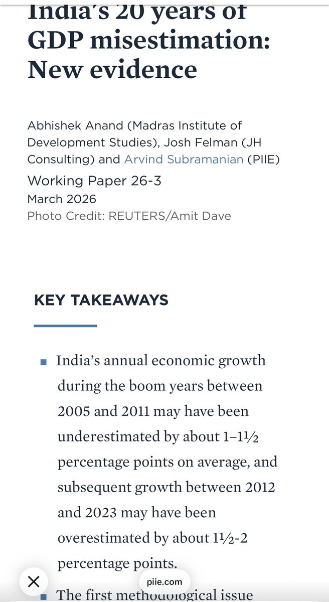 ABRAPOLU's tweet photo. #ModiRaj Play with Wrong Data
Growth during 2005 - 2011 of
#ManmohanSingh @INCIndia led #UPA tinkered down by One Percent,
While 2015-2023 Growth hyped up by One Percent or More to show Rosy!!
World not ready to believe while in reality, Gross Value Addition & Unemployment show https://t.co/EApnuVnTUT