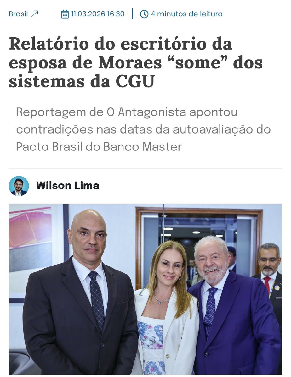Estão entendendo o que está acontecendo? Provas sumindo, autoridades se blindando.

A impressão que fica é que o Brasil virou refém de uma organização criminosa.