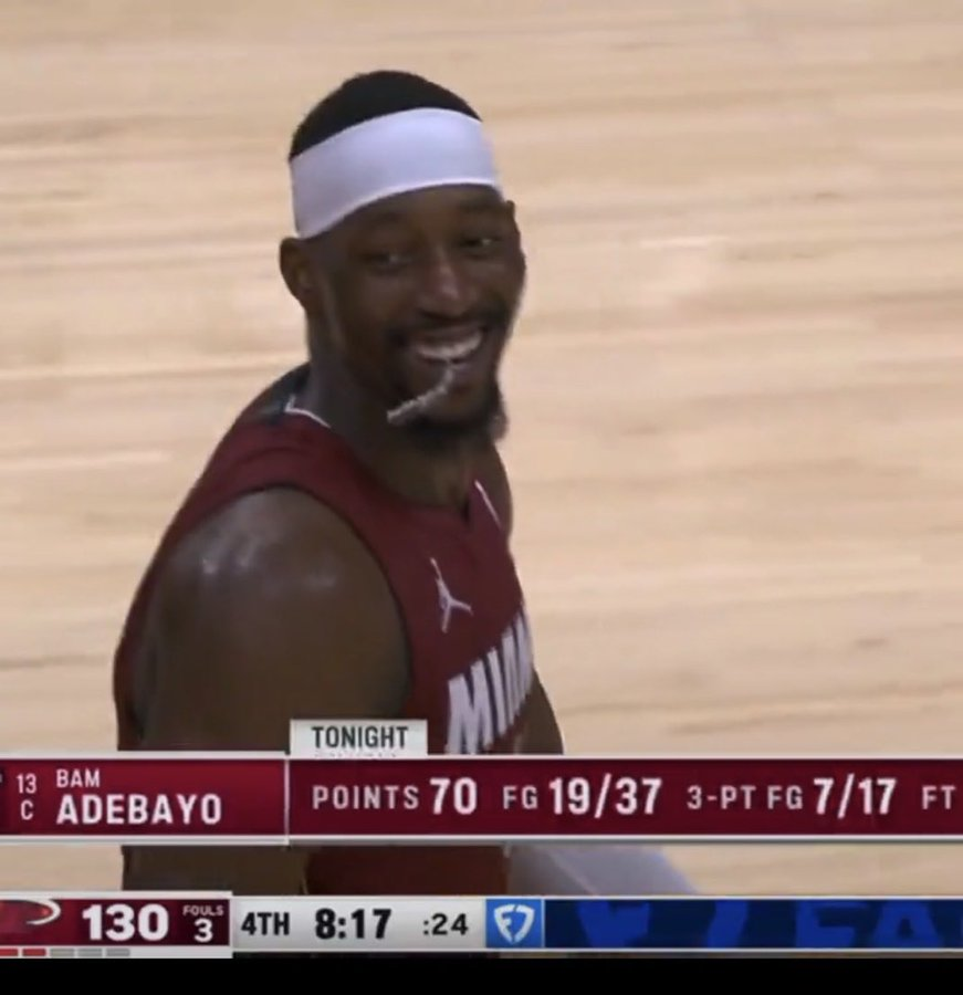 It's very funny to see these absolute fucking morons who are PAID to NOT watch the game tape

Bam was at 70 on 51% from the field and 42% from 3.

His shooting dipped when he kept getting triple teamed as he attempted history.

<a href="/mattbonner_15/">Matt Bonner</a> is an absolute idiot.