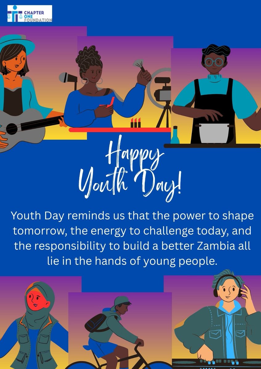 Happy Youth Day! 

Zambia is a young nation not just in years, but in promise. More than half of our population is youth. That means the future of our democracy, our justice system, and our development depends largely on how young people choose to participate today.

Under this