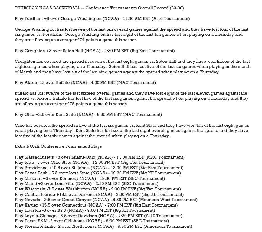 WinningAngle's tweet image. THURSDAY NCAA HOOPS 🏀 - Here are my plays and analysis for another great day of conference tourneys.  Let's have some fun, enjoy the games, and keep the winners rolling!! #NCAAB #ChampWeek