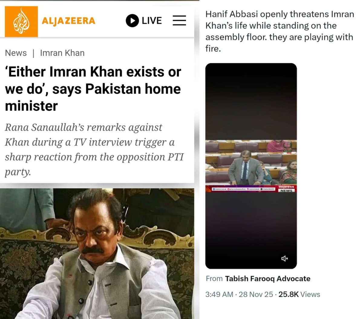 Hena201's tweet image. The very same violent #form47 govt that tried to kill him cannot be the one to administer injections into him.

They used military-payroll doc to inject him in secrecy!

We DEMAND Imran Khan transferred to Al Shifa Intl Hospital w/ family member present.

#ImranKhanHealthRedAlert