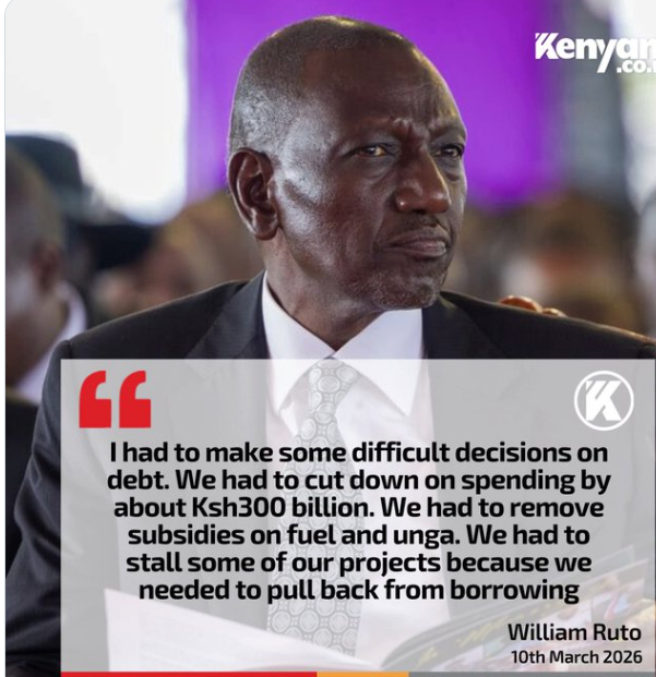 MwangiBonnie's tweet photo. The president had to make difficult decisions on debt, by, "pulling back on sending" - by removing subsidies on fuel and unga. 

Let's see what the priorities were. 

In 2023-2024, Kenya had KSH 688 billion in stalled projects. 

Understand that, this is money which we have borrowed, at ridiculous interest rates. 

For example, the same period he says he reduced spending by KSH 300 billion, his government spent KSH 1.9 TRILLION - over 6 times, on debt service. 

In 2023-2024, his government sat there and either out of stupidity, or driven by greed and corrupt intentions, lost KSH 36 billion, in 100% avoidable interest charges. 

Kenyans lost - under his leadership, KSH 36 billion in interest charges. 

And let me tell you - this loss was not due to incompetence. That money was lost by design. 

Take a look at the third and fourth attachments. 

You will see @HonAdenDuale 's Ministry of Health paid KSH 8.2 billion - out of a budget of around KSH 130 billion, in interest charges - on legal bills.

This KSH 8.2 billion was just interest. On legal bills. 

Ask yourself how much the actual legal bill must have been, for interest to be KSH 8.2 billion. 

And you will begin to understand what is happening. 

Look at @KeNHAKenya - which, in 2023-2024, appears could never pay any bill until hundreds of millions or billions in interest was charged and paid. 

Invoice after invoice. Totaling KSH 36 billion, in one year. 

KSH 231 billion in procurement and projects with - low to no value. 

KSH 232 billion. 

According the Auditor General. Not me. 

KSH 59 billion in illegal contract variations. A contract is awarded through a sham tender process. The appointed vendor bids the lowest, gets the contract, and within two or three months, that contract is increased by 50%, 80%, and more. 

Within just a couple of months. 

KSH 68 billion in 2023-2024 - of cash that cannot be accounted for. 

And we are supposed to clap about KSH 300 billion in what amounts to be a transfer of pain of inflation and high cost of living to the average Kenyan.