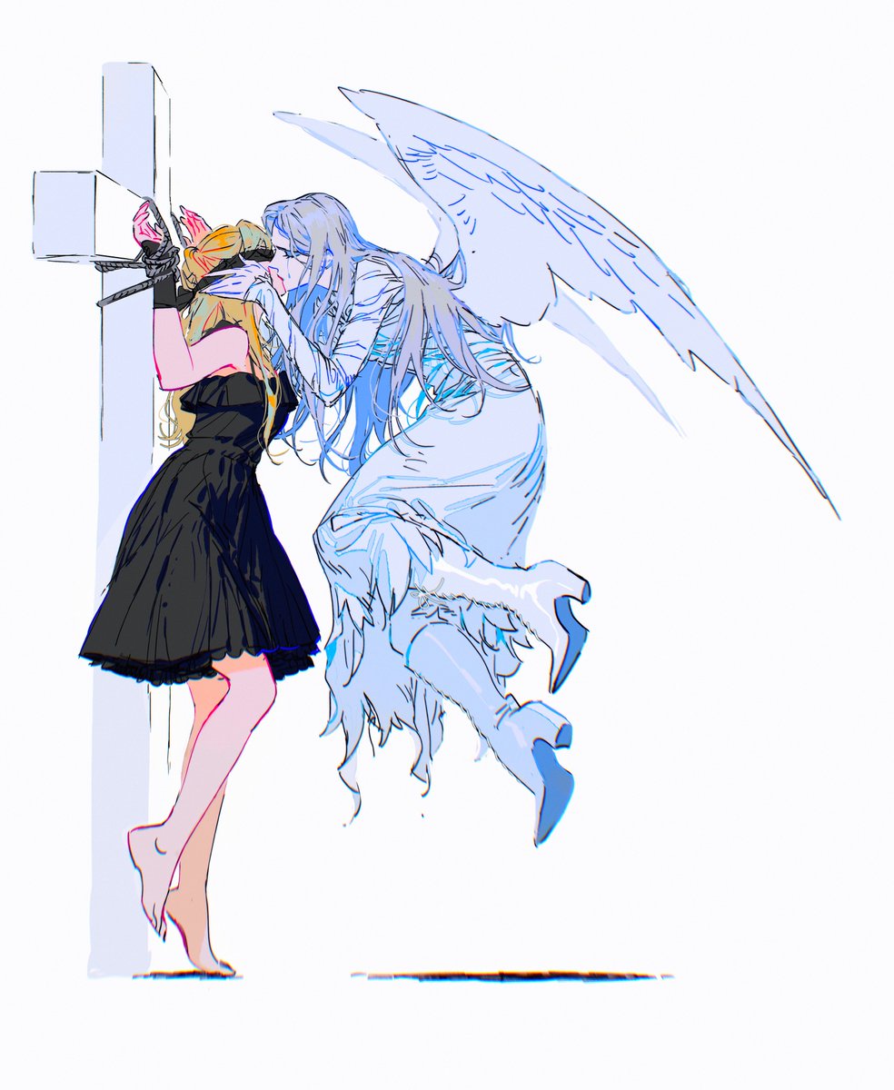 #deathnote
rem and misa except the musical version… doomed yuri  between a god and a human… i love…