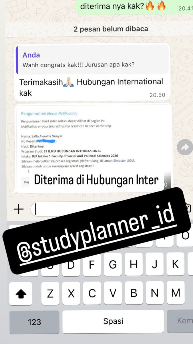 MENTORING PTN-JUAL SOAL IUP UGM/IUP ITB/SIMAK KKI tweet media