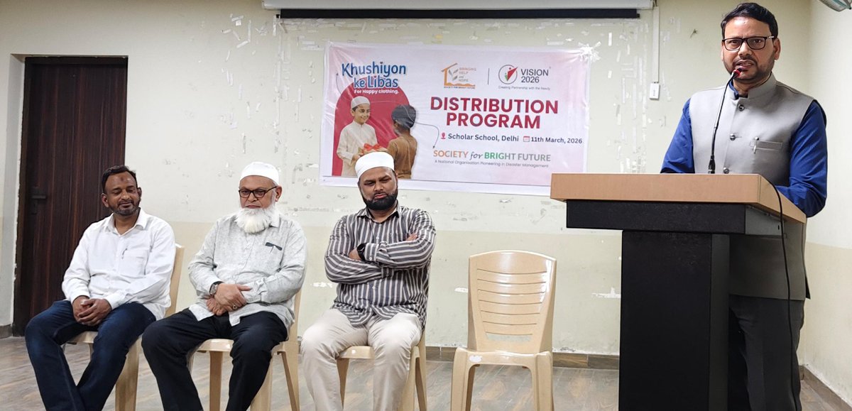 sbfparivar's tweet photo. Project #KhushiyonKeLibas – Spreading Eid Happiness
Society for Bright Future organized the #KKL initiative at Scholar School, supporting around 100 underprivileged families with new clothes and Sevai so they can celebrate Eid al-Fitr with dignity and joy. https://t.co/VyPTNnR03k