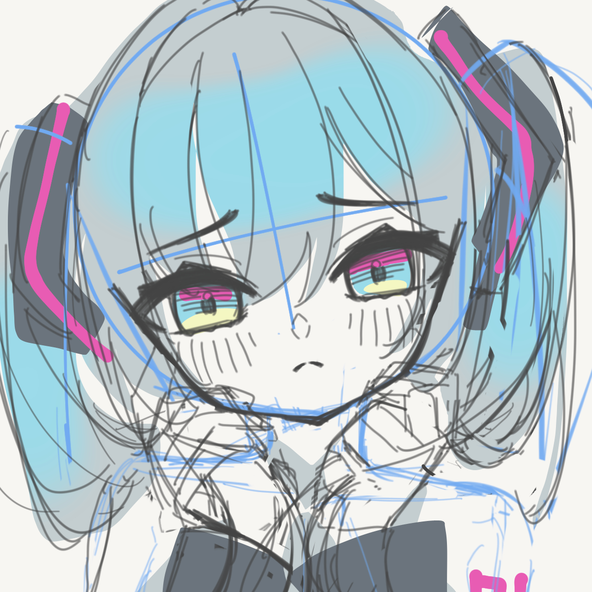 間に合わなかったミクのラフ