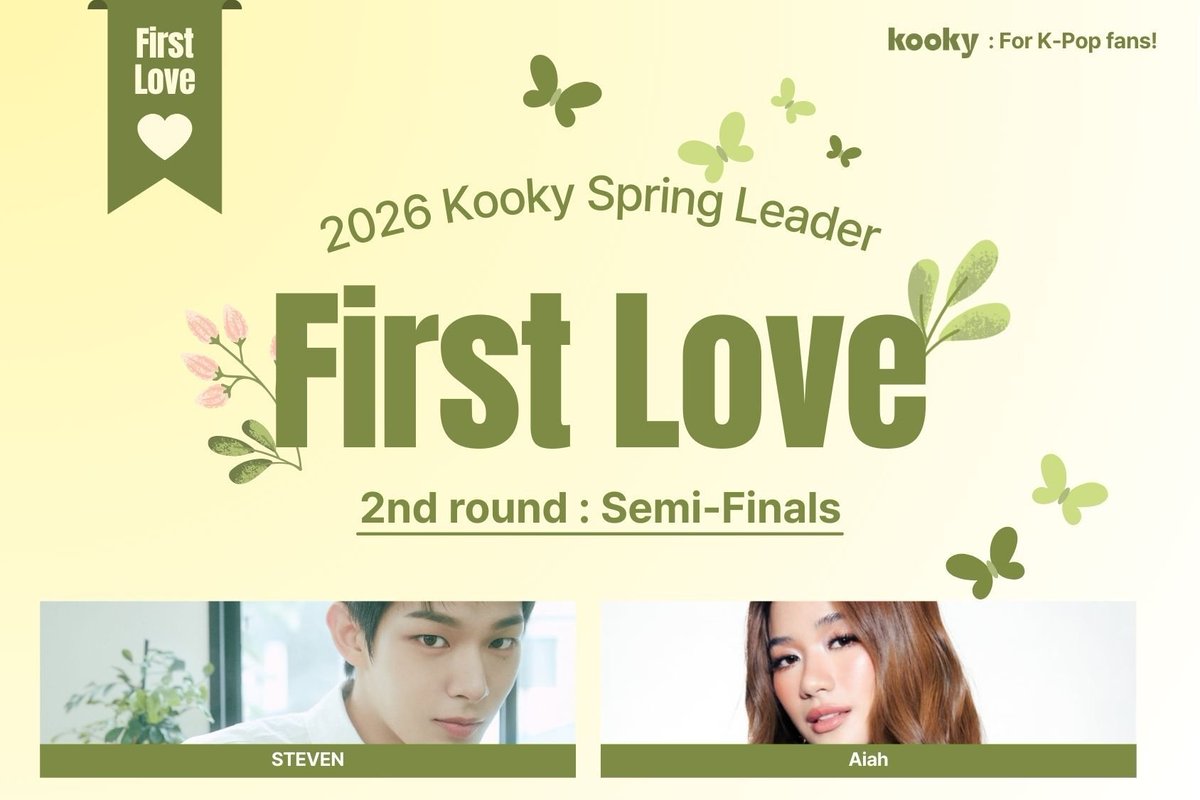 kooky__official's tweet photo. Who will be the #2026Spring_FirstLove 💗? #1
🔗 https://t.co/vVwwUaJKnu
📅 ~ Mar 17, 11AM (KST)
아홉 스티븐 #AHOF #STEVEN
비니 아이아 #BINI #Aiah
Which artist brings back the feeling of a first love this spring?
Cast your vote for First Love — the artist who captures the pure and unforgettable emotions of youth. 🩷
⬆️⬆️ Check the vote page for more details!
#2026KookySpringLeader #KookyAwards