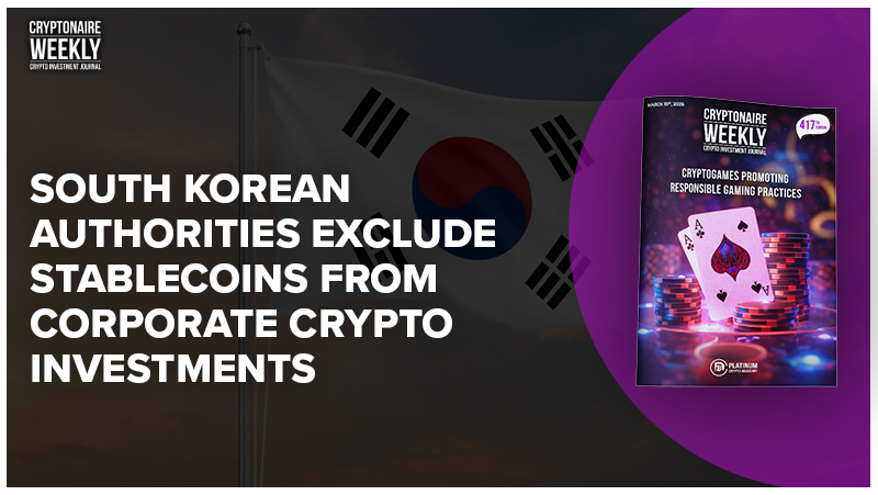 PlatinumCrypto's tweet image. South Korean Authorities Exclude Stablecoins From Corporate Crypto Investments

Featured in this week's Cryptonaire Weekly Magazine Latest Edition 417: cutt.ly/ntTBUj0U
@Crypto_Games @MayaPreferred_ @labgemtraders @clickoptions_ai 
#Stablecoins #Crypto #digitalasset