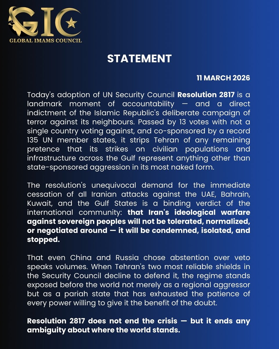 Global Imams Council (GIC) tweet media