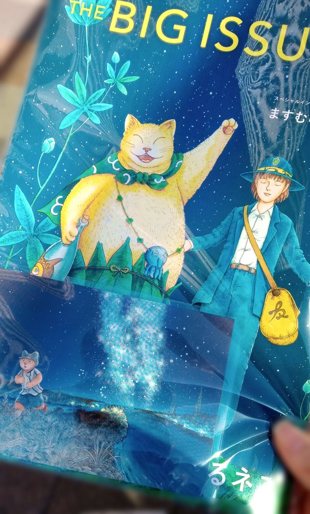 「用事で駅に出たついでにビッグイシュー買いに行ったら、既刊にますむらひろしさんの表」|Yb(ｲｯﾃﾙﾋﾞｳﾑ)のイラスト