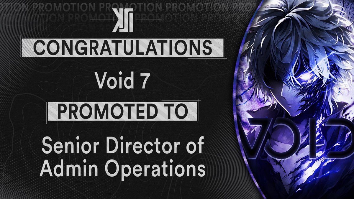 KSIGlobal's tweet photo. 🎉 Huge congrats to Void 7 on their promotion to Senior Director of Admin Operations! Your dedication inspires us all. What amazing milestones do you see them achieving next? 🌟💬 #KSICommunity #LeadershipAchievement https://t.co/fSa8wGUyUd