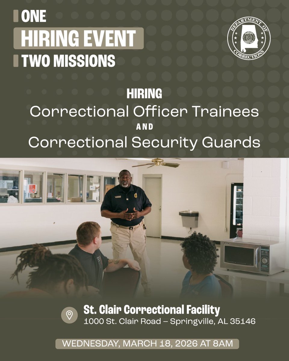 Alabama Department of Corrections tweet media