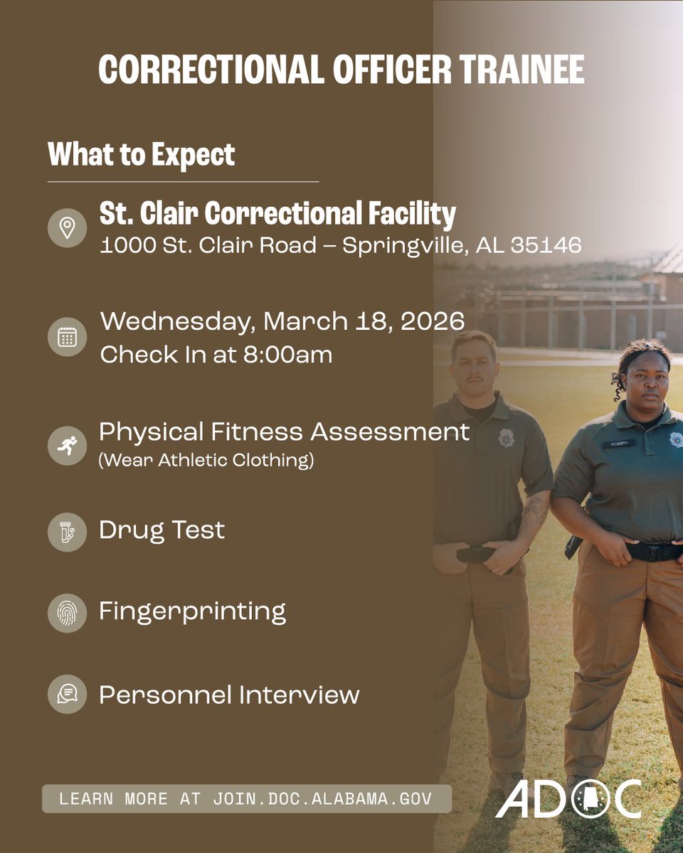 Alabama Department of Corrections tweet media