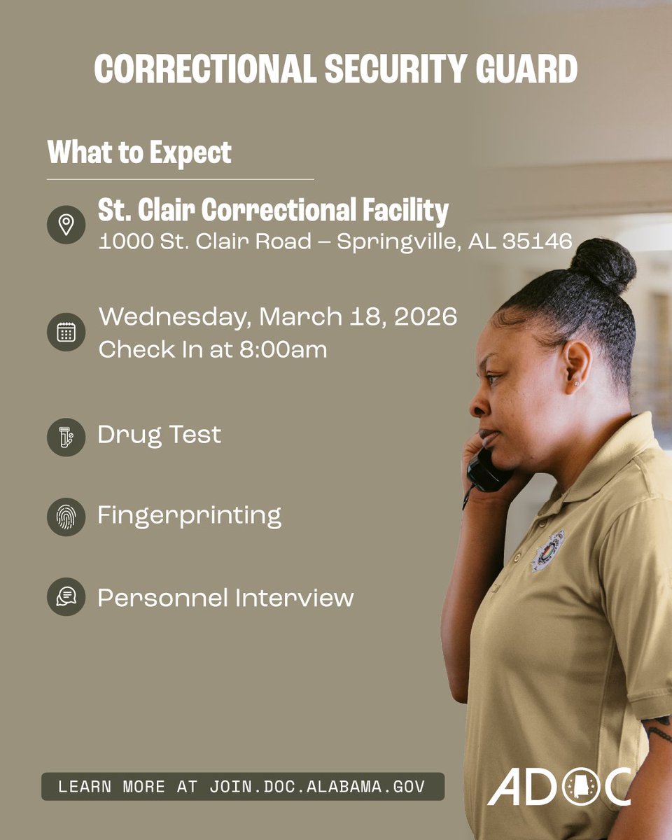 Alabama Department of Corrections tweet media