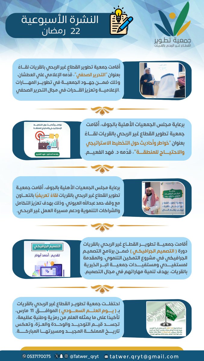 جمعية تطوير القطاع غير الربحي بالقريات tweet media