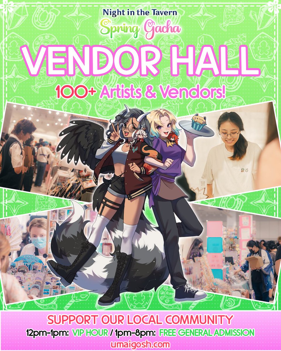 pop_umai's tweet photo. Get ready to shop! 🛍️

We have 100+ artists &amp; vendors at our Vendor Hall, and even a mini Poké Mini Mart outside the Canyon for our trainers!

Be sure to stop by and support our local community!

FREE GENERAL ADMISSION &amp; PARKING:
https://t.co/oFnrCqXYiE https://t.co/i1bBaDBvwV