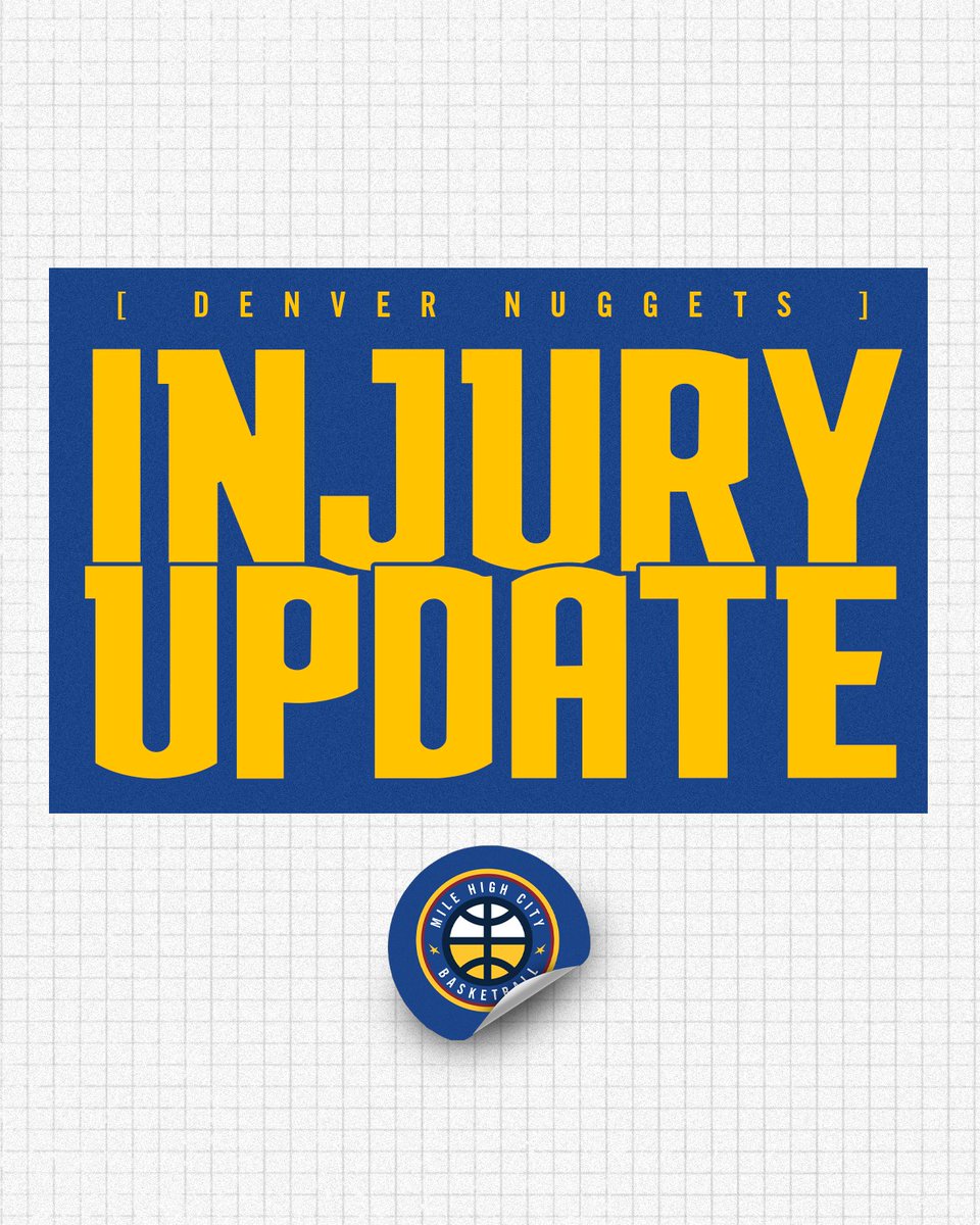 nuggets's tweet image. Injury Update ahead of tonight's game against the Rockets:

AVAILABLE:
Jamal Murray (Left Ankle Sprain)
Cameron Johnson (Back Spasms)

OUT:
Peyton Watson (Right Hamstring Strain)

#MileHighBasketball