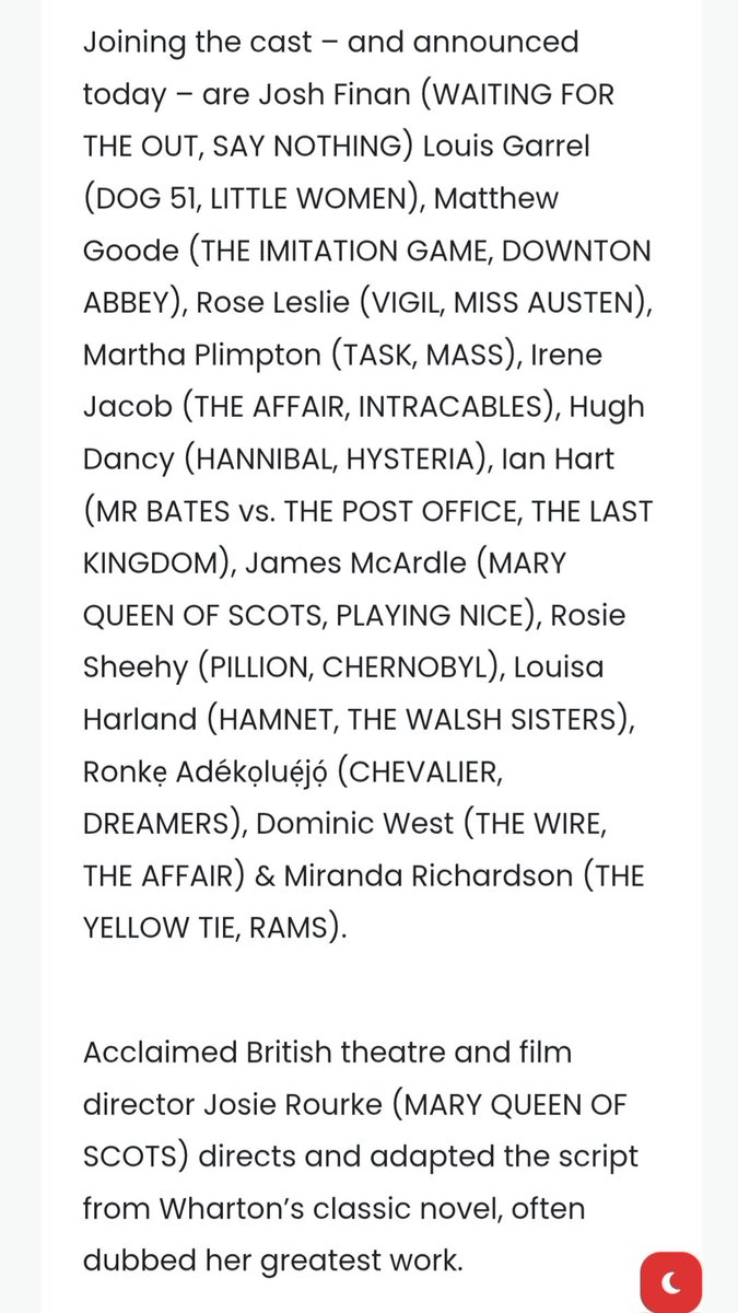 anselmo_art's tweet photo. ๐จ MOVIE NEWS! Hugh joins the stellar cast in 'The Custom Of The Country', a movie by Josie Rourke! The film is a feature adaptation of the Edith Wharton novel of 1913, an early 20th-century period piece. Production is currently underway ๐๐คฉ๐ฌ
#HughDancy #TheCustomOfTheCountry https://t.co/zLoGVfUMBZ