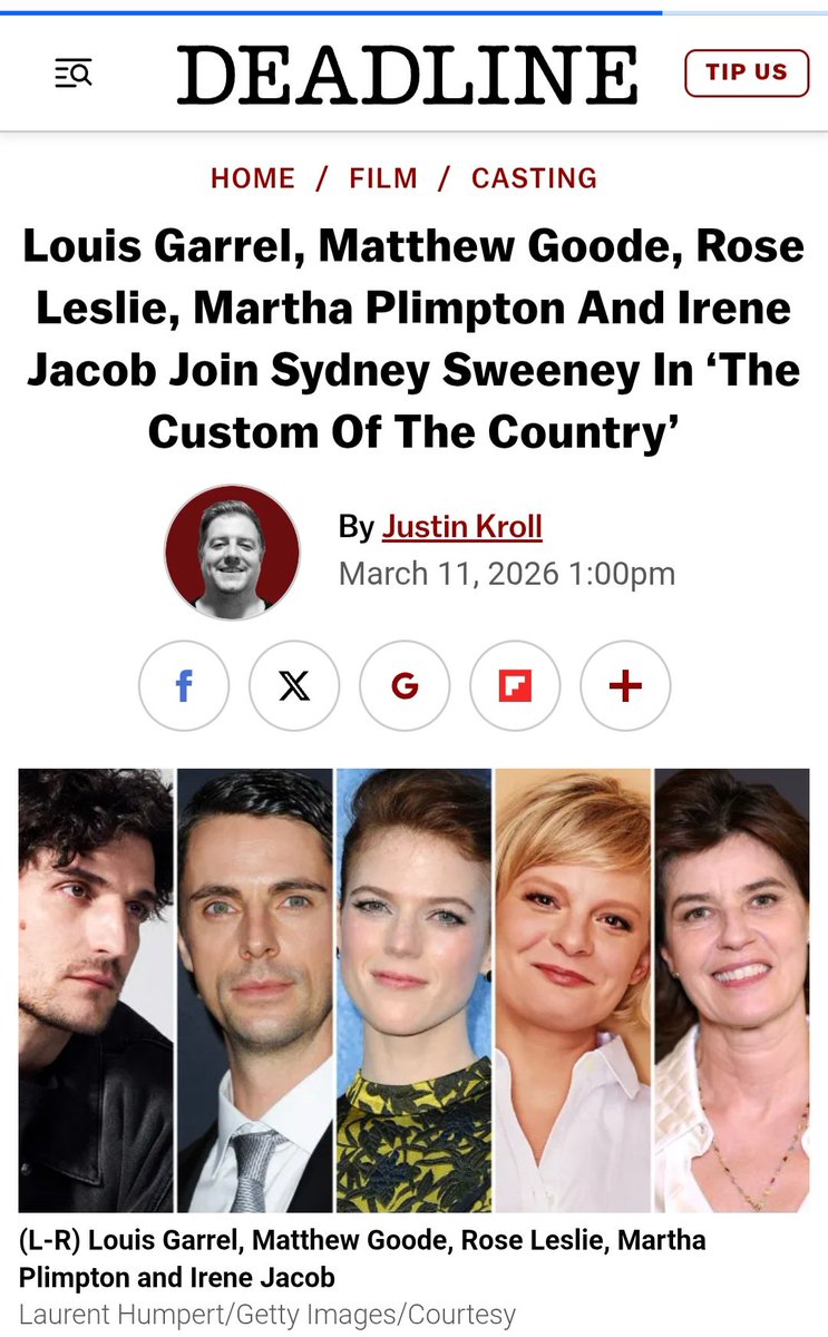 anselmo_art's tweet photo. ๐จ MOVIE NEWS! Hugh joins the stellar cast in 'The Custom Of The Country', a movie by Josie Rourke! The film is a feature adaptation of the Edith Wharton novel of 1913, an early 20th-century period piece. Production is currently underway ๐๐คฉ๐ฌ
#HughDancy #TheCustomOfTheCountry https://t.co/zLoGVfUMBZ