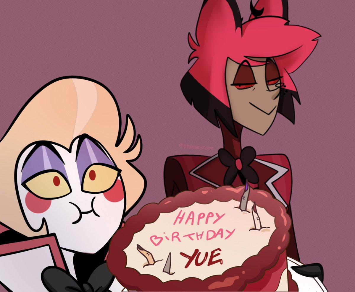 An Happy birthday  for a queen !!! 👀 (just a little doodle >< ) <a href="/Yue_1103_/">ユエ l Yue🍬🍭🍫 RA Omegaverse Comic UPDATED 🔥</a> they made you a little cake Lucifer cooked it and... Alastor added a little thing or two or four, Is that blood ? 

#hazbinhotel #radioapple