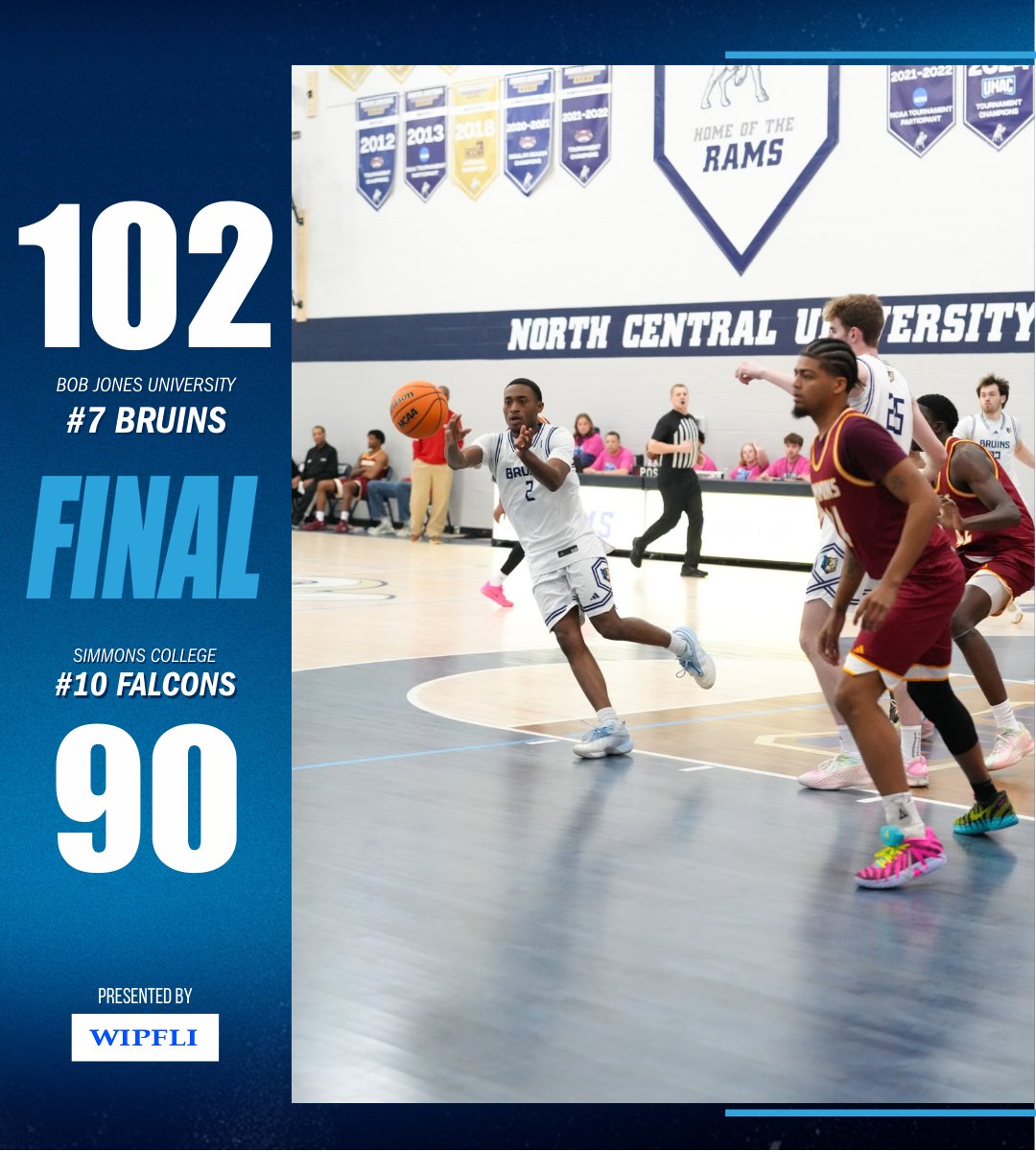 Bruins win in the first round and are moving on! 🐻🏀
