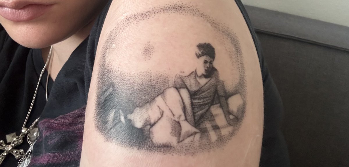 grasolib's tweet photo. moonjo pov of sleepy jongwoo permanently commemorated on my arm… tattoo by the_neighborhood_cat on insta  ֗ ִ   ּ ۪  ⊹ https://t.co/B4LBcFdDaU
