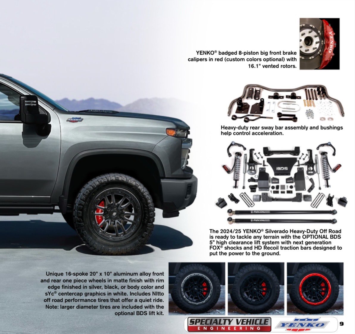 SVE_CARS's tweet photo. 2026 1000HP YENKO/SC® supercharged Silverado 2500/3500 HeavyDuty Off Road pickup truck! More info on our website - link in bio!
#specialtyvehicleengineering #yenkosilverado #yenko #nitto #collectible https://t.co/RVnxSi2S8P