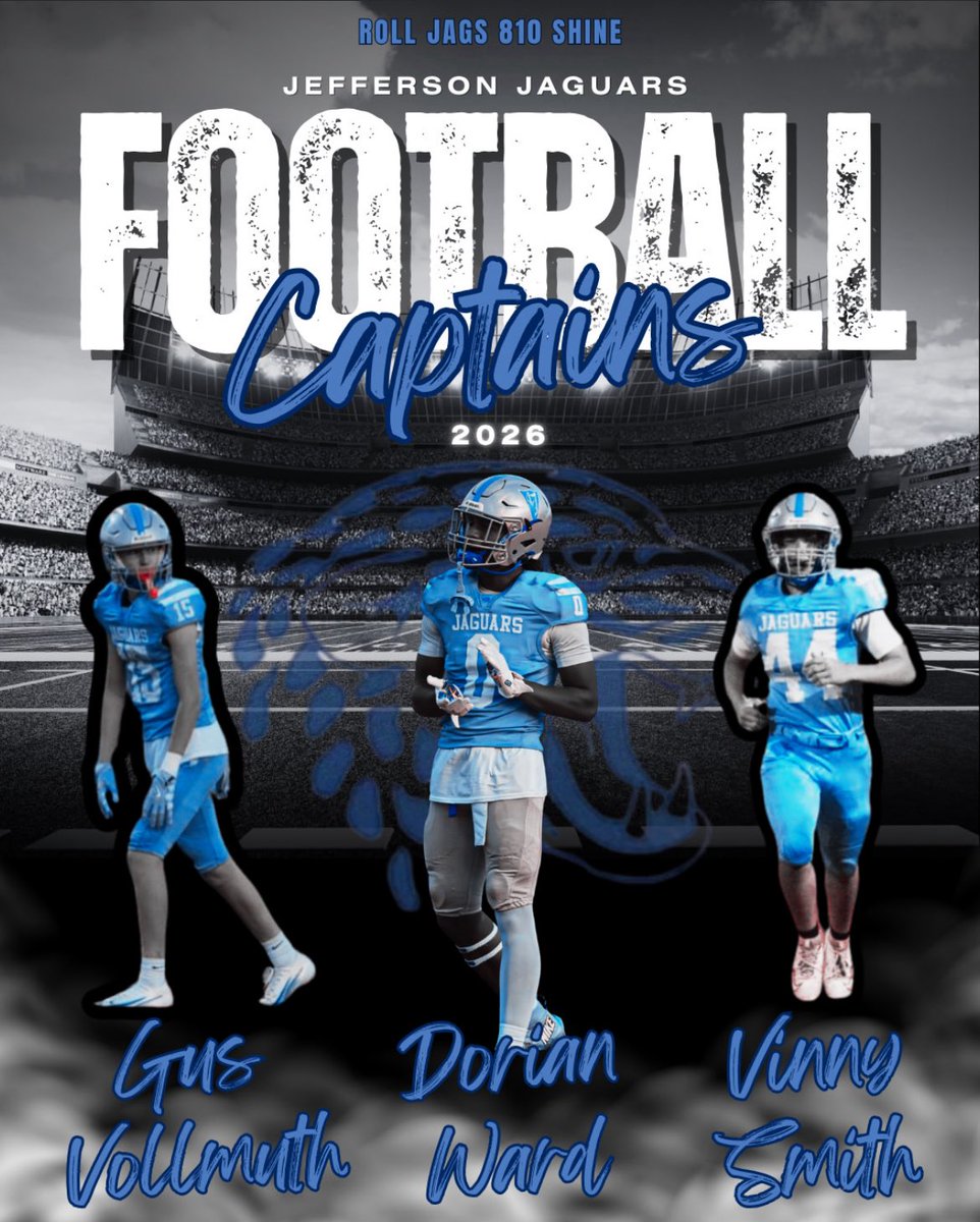 gusvollmuth3's tweet photo. Honored to be voted as a team captain by my peers for the upcoming football season! 810 Roll Jags!

@JagsFB @CoachWoodyJagFB https://t.co/FBgMOb0t99