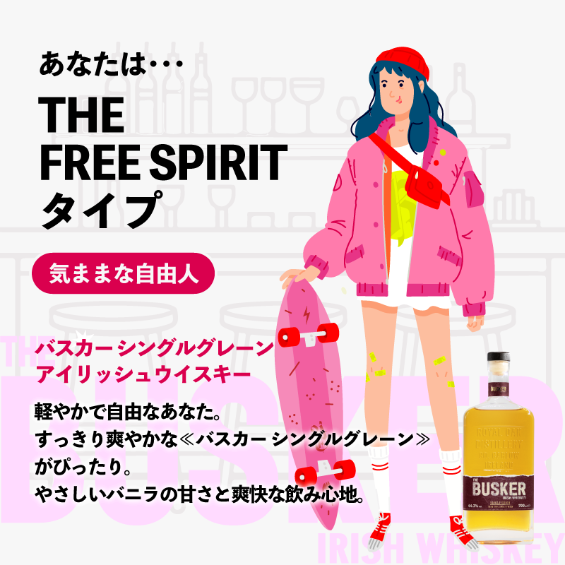 asmrmrmr's tweet photo. #あなたはどんなバスカータイプ の診断結果は…
【#気ままな自由人】

診断結果をシェアすると
その場で当たる即時抽選🎁

オリジナルジャケットや
バスカー シングルシリーズが当たるチャンス！

▼診断はこちら

@WhiskeLtd
https://t.co/glg5f7SAec