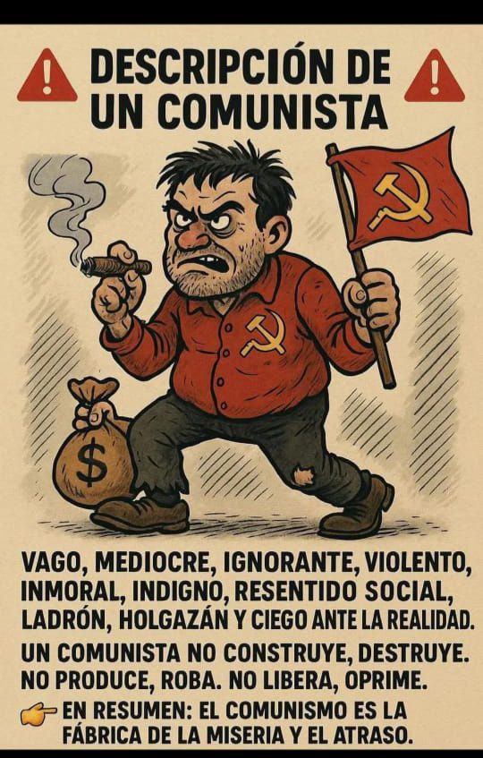 Rodolfo_Lopez_E's tweet photo. @JorgeSharp Los comunistas son fascistas.
Los comunistas son nazis.
Los comunistas son golpistas callejeros.
No aceptan la Democracia.
Los comunistas violan los Derechos Humanos
¡HAY QUE AISLAR AL PC!
¡TODOS LOS CHILENOS DEBEMOS UNIRNOS EN CONTRA DE LOS COMUNISTASǃ
#NoAlComunismo https://t.co/D3KIEnGFJw