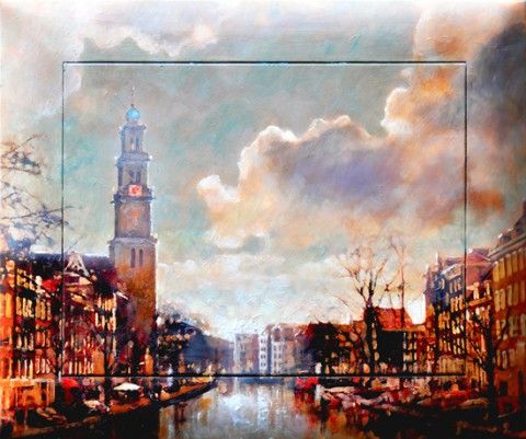 GalleryCjs's tweet photo. Art of the Day! "Amsterdam Westertoren". Buy at: https://t.co/HNgCSBZjlb https://t.co/tDsf3LVGJN