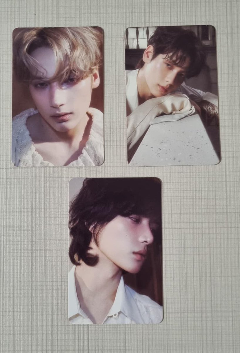 📌 *TXT – Photocards Weverse US*
*Minisode 3: TOMORROW*

Soobin • Beomgyu • Huening Kai
Cards *oficiais Weverse USA*, em perfeito estado.

💰 *R$60 cada + frete*
💰 *R$170 os 3 + frete*

📦 Envio bem protegido
📸 *Envio fotos e vídeos para conferência*