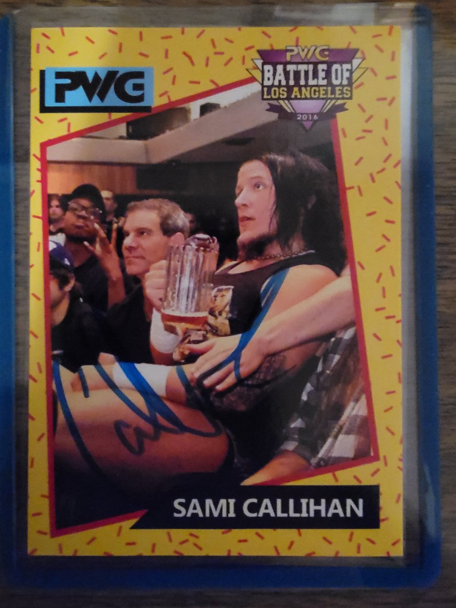 wrestlingcards's tweet image. #WrestlingCardWednesday: A 2016 @OfficialPWG
BOLA card signed by @TheSamiCallihan at @AAWPro
Jim Lynam Memorial Tournament in Chicago, IL back in 2016. #PWG #AAWPro #TNA #LuchaUnderground #CZW #WrestlingCards #WrestlingTradingCards