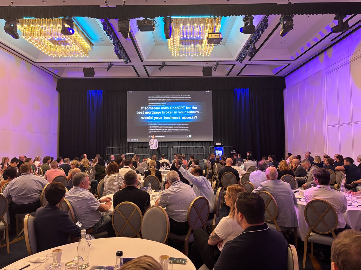 TheAdviserAU's tweet image. Russell Easther, Director at Digital Brief, took the stage at the Better Business Summit to unpack how AI is reshaping digital discovery.

#BetterBusinessSummit #brokers #lenders #mortgagebroking #business #finance #advisers