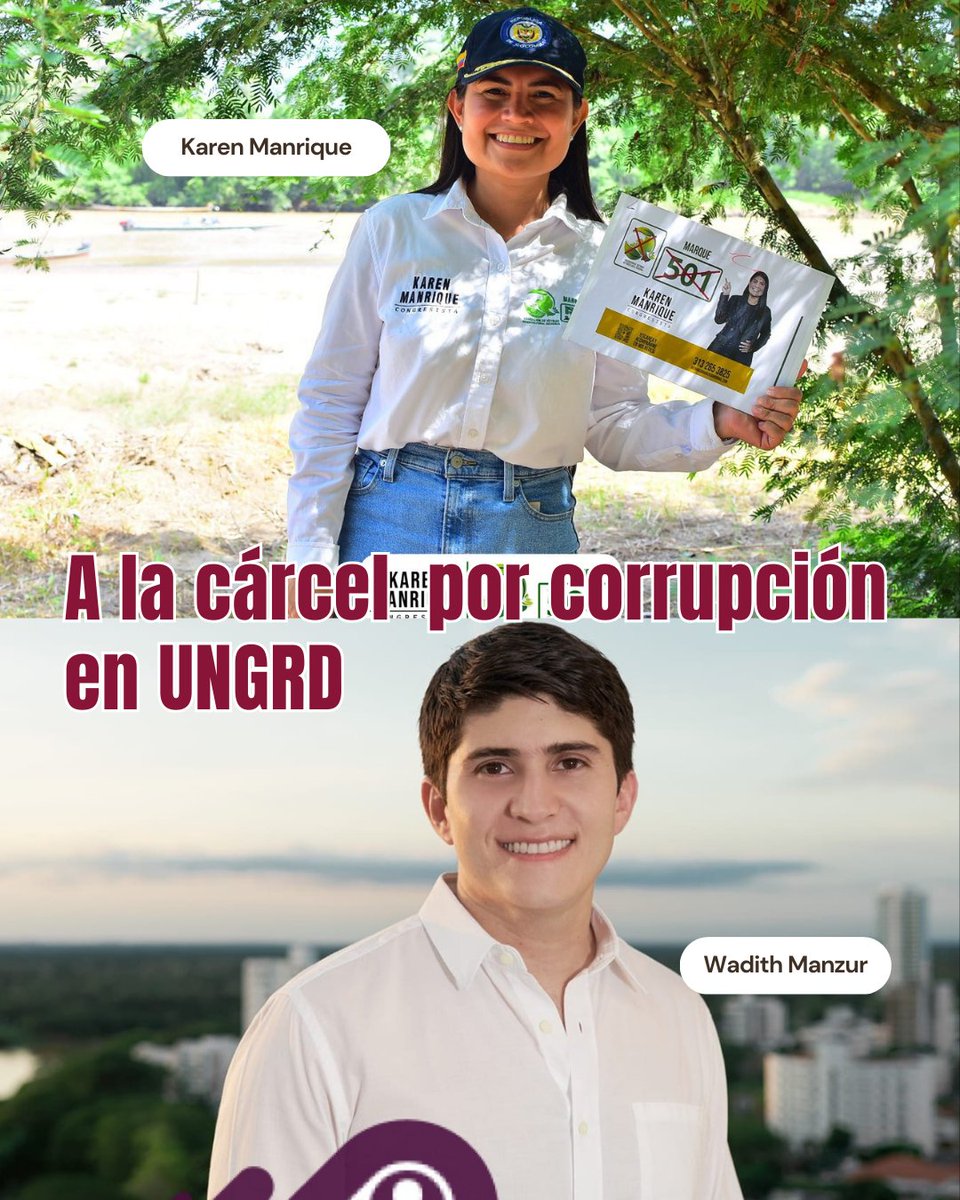 Corte Suprema ordena cárcel para el senador Wadith Manzur y la representante Karen Manrique por escándalo de la UNGRD laschivasdelllano.com/corte-suprema-…