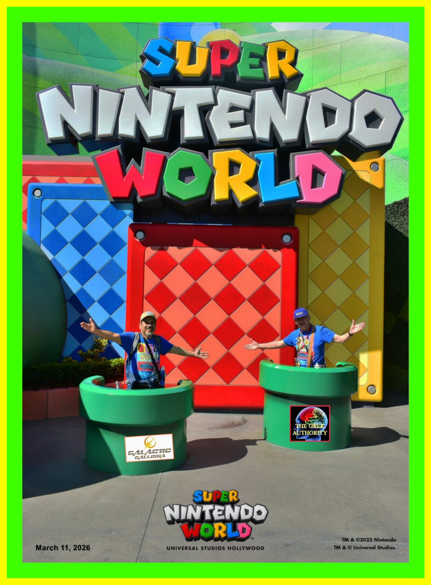 GeekAuthority's tweet image. #UniversalStudios  #DocBrown of #BTTF, Mario Tubes, holding the man himself #Mario and a thumbs up as we see the new #FanFest is being set up for #JurassicWorld !
📺🎬📺🎬
GalacticGalleria.etsy.com 
Linktr.ee/TheGeekAuthori… 
@GeekAuthority