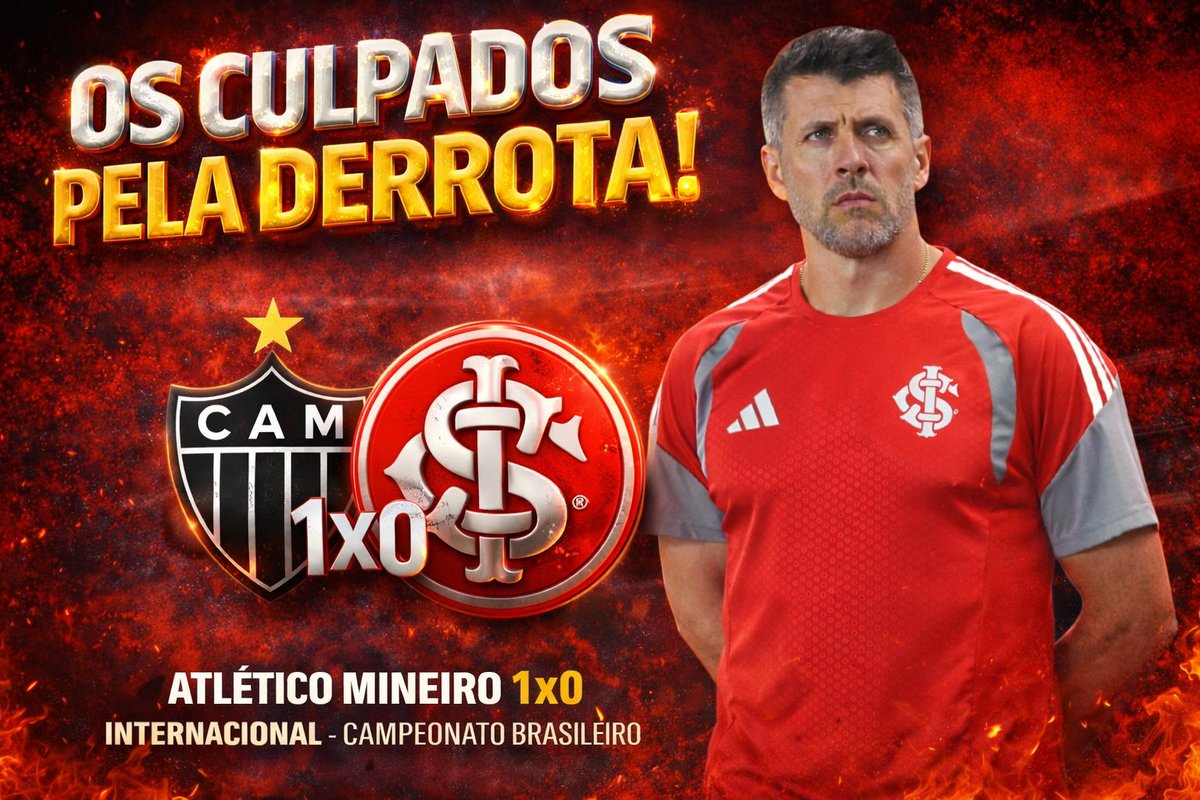 Os culpados pela derrota contra o Atlético Mineiro

O Internacional perdeu mais uma no Campeonato Brasileiro. Derrota por 1x0 para o Atlético Mineiro, com gol do Coello, em uma falha de marcação do Bernabei e também em uma bola que, ao meu ver, era defensável pelo Sergio Rochet,