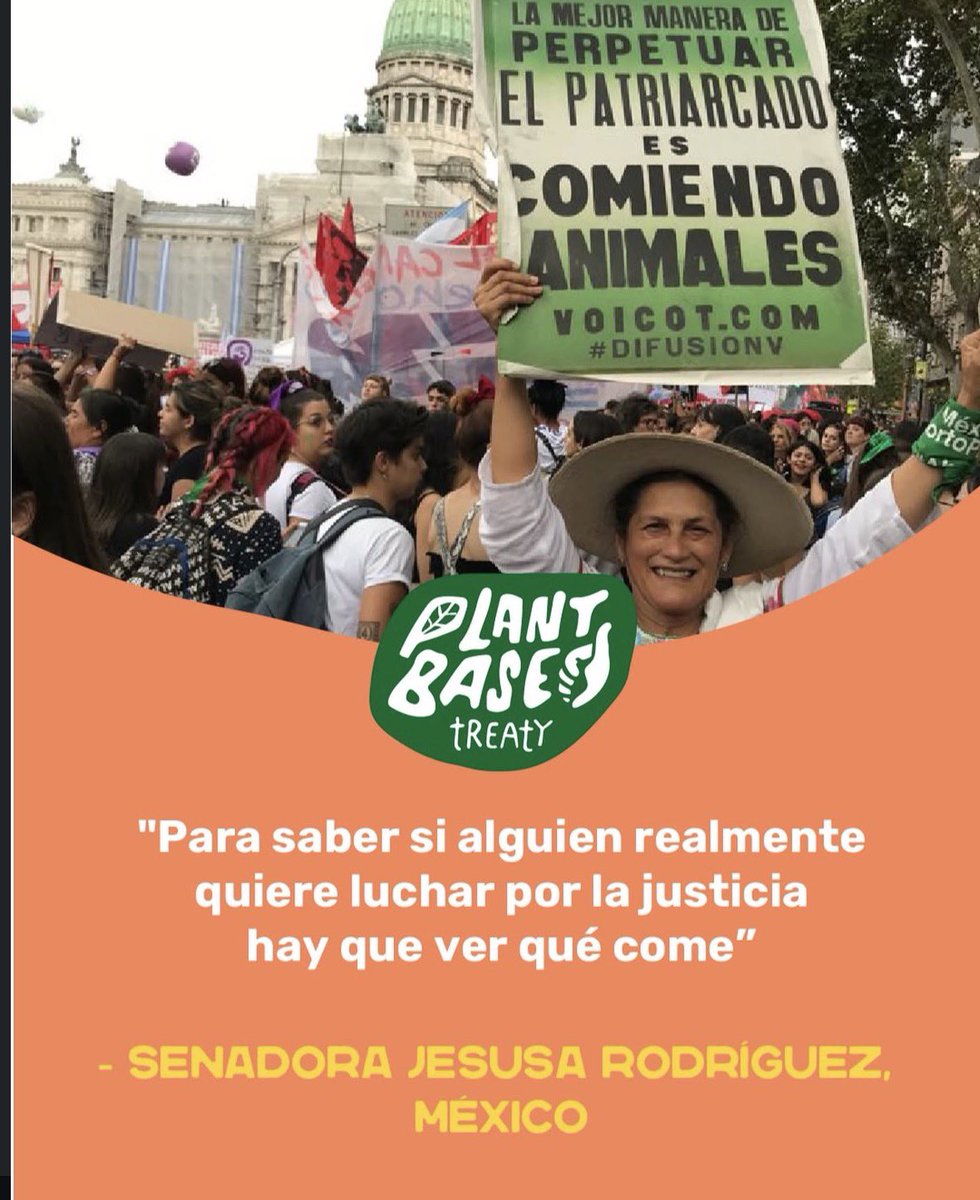 Cada comida es una decisión política. Elegir plantas es rechazar la explotación animal y reducir nuestro impacto en el planeta.
#PBT #ABP 
plantbasedtreaty.org/es/